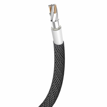 Fio de cabo durável no material USB Glutton iPhone Relâmpago 1,2m Preto