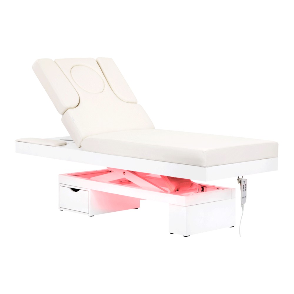 AZZURRO Spa Kosmetikseng 815b Opvarmet med LED-bagbelysning — fra siden