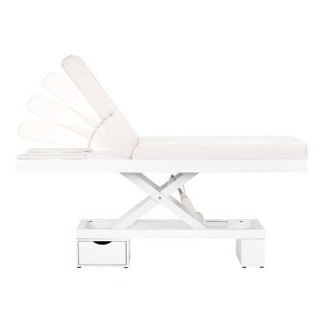 Spa cosmetic bed azzurro 815b glowing white heated — side view