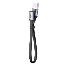 Enkel flat kabel USB-C 5A 40W Quick Charge 3.0 QC 3.0 23cm Grey