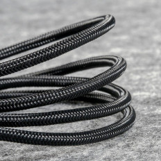 Cable USB 4W1 Lámparas de iPhone 2 x Microoksb USB-C en Nylon 3 3.5A 1.2m negro