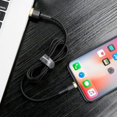 Duurzame nylon kabel USB-kabel iphone bliksem QC3.0 2A 3M zwart en goud