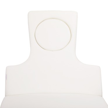 Camilla cosmética para spa AZZURRO 815b Blanco brillante calefactada — vista superior