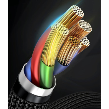 Vastupidav nailonkaabel USB-C-kaabel Pd iPhone Lightning 18W QC3.0 1M must-hall