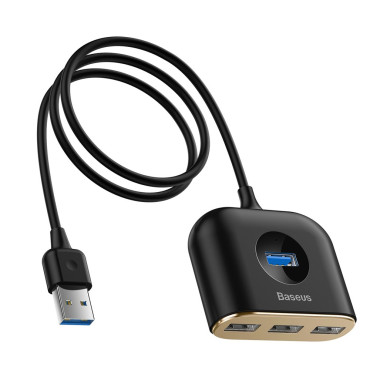 Προσαρμογέας προσαρμογέα HUB 4IN1 USB USB3.0 προσαρμογέας USB3.0 * 1 + USB2.0 * 3 1m Μαύρο
