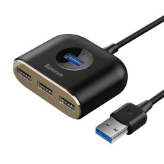 Προσαρμογέας προσαρμογέα HUB 4IN1 USB USB3.0 προσαρμογέας USB3.0 * 1 + USB2.0 * 3 1m Μαύρο