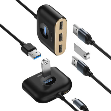 Adapter Adapter Hub 4in1 USB USB3.0 Adapter är USB3.0 * 1 + USB2.0 * 3 1m Svart