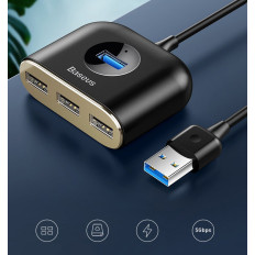 Adapter Adapter Hub 4in1 USB USB3.0 Adapter är USB3.0 * 1 + USB2.0 * 3 1m Svart