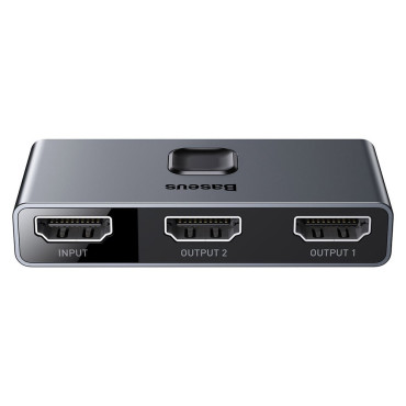 Interruttore dello splitter HDMI 2x HDMI 4K 30 Hz Grigio Bi-direzionale