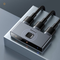Spínač spínača HDMI 2X HDMI 4K 30 HZ BI-Smerová sivá