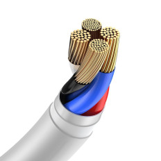 2x USB-kabel iPhone Lightning Snabb laddning Strömförsäljning 1,5 m Vit