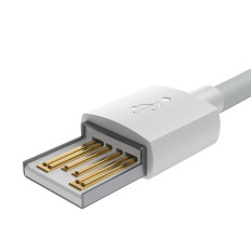 2x USB-kabel iPhone Lightning Snabb laddning Strömförsäljning 1,5 m Vit