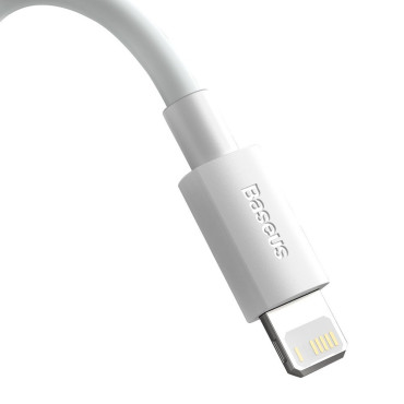 2x USB-kabel iPhone Lightning Snabb laddning Strömförsäljning 1,5 m Vit