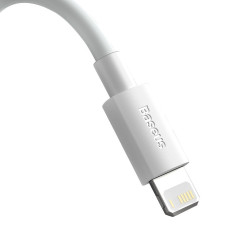 2x USB-kabel iPhone Lightning Snabb laddning Strömförsäljning 1,5 m Vit