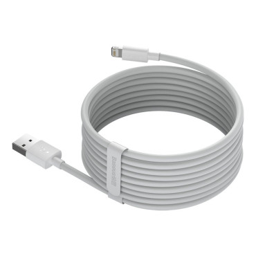 2x USB-kabel iPhone Lightning Snabb laddning Strömförsäljning 1,5 m Vit