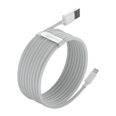 2x USB-kabel iPhone Lightning Snabb laddning Strömförsäljning 1,5 m Vit