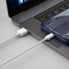 2x USB-kabel iPhone Lightning Snabb laddning Strömförsäljning 1,5 m Vit