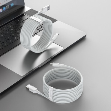 2X USB-C Cable Caricamento rapido Eggese di consegna rapida Carica rapida 40 W 5 A 1,5 m Bianco