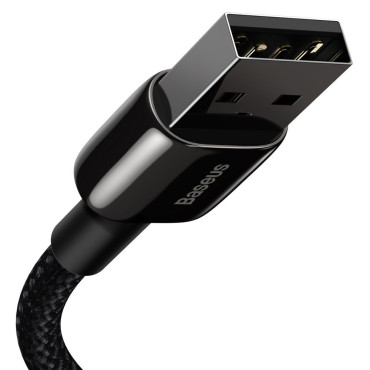 Vahva kaapeli kaapeli USB-kuljettaja iPhone Lightning 2.4 2 m musta