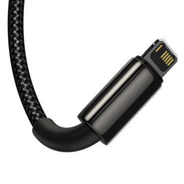 Cabo 3In1 Cabo USB USB-C IPhone Relâmpago Micro Busca 3.5 A 1.5m Preto