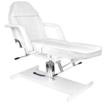 Sillón cosmético hidráulico básico 210 blanco — vista lateral