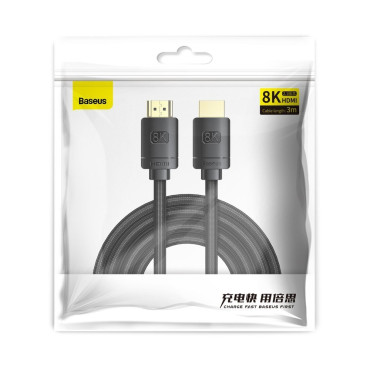 Kábel HDMI 2.1 8K 60 Hz EARC QMS DYNAMICKÉ HDR VRR ALLM 3M ČIERNY