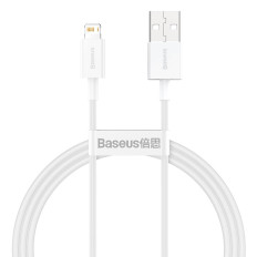 Superior kabel USB kabel iPhone Lightning 2.4a 1m Bela