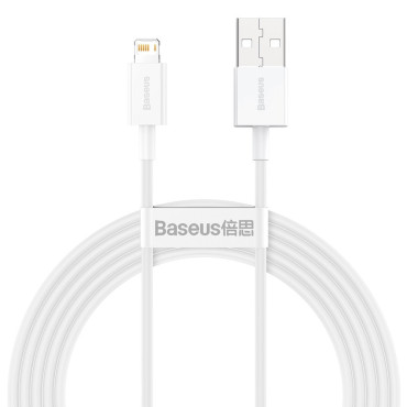 Superior kabelis USB kabelis IPHONE Lightning 2.4a 2m balts