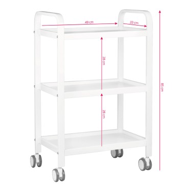 mesa - carrito cosmético Hs09 blanco