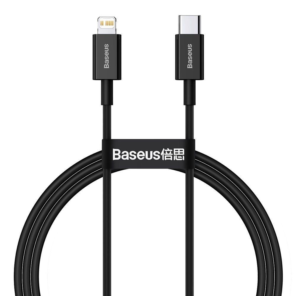 Cavo Superior USB-C Cable Iphone Lightning per ricarica veloce 20W 1M Nero