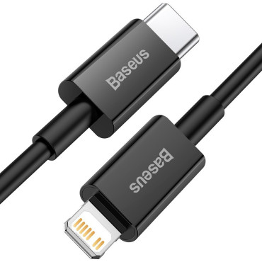 Cabo Superior Cabo USB-C Relâmpago para iPhone para Rápido Carregamento 20W 1M Preto