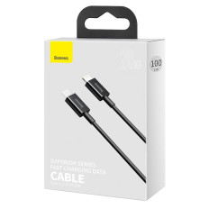 Cavo Superior USB-C Cable Iphone Lightning per ricarica veloce 20W 1M Nero