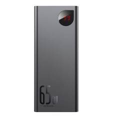 Adaman Powerbank 2x USB 1x USB-C 1X Microousb 20000mAh 65W Charge rapide Black