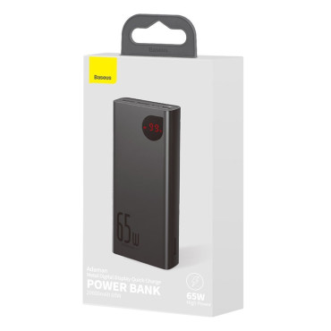Adaman PowerBank 2x USB 1x USB-C 1X Microousb 200MAH 65W Quick Charge Black