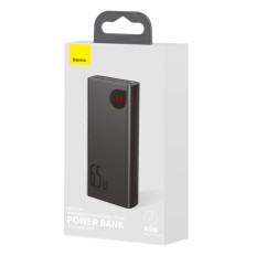 Adaman PowerBank 2x USB 1x USB-C 1X Microousb 200MAH 65W Quick Charge Black