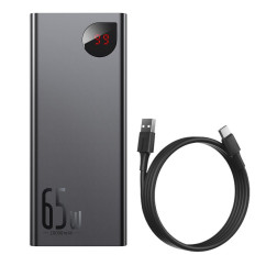 Adaman PowerBank 2x USB 1x USB-C 1X Microousb 200MAH 65W Quick Charge Black
