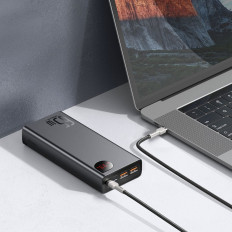 Adaman PowerBank 2x USB 1x USB-C 1X Microousb 200MAH 65W Quick Charge Black