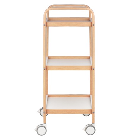 Cosmetische tafel hs09 hout - wit — vooraanzicht