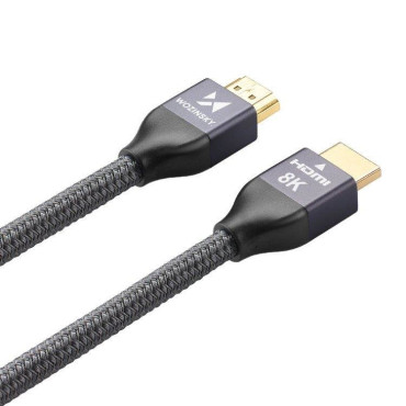 Kábel káblov HDMI 2.1 8K 60 Hz 48 Gbps 4K 120 Hz 2K 144 Hz 3 m Striebro