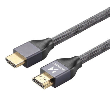 Kábel káblov HDMI 2.1 8K 60 Hz 48 Gbps 4K 120 Hz 2K 144 Hz 3 m Striebro