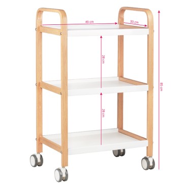 Mesa cosmética hs09 madera - blanca