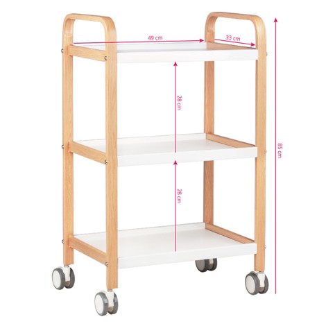 Table cosmétique hs09 bois - blanche