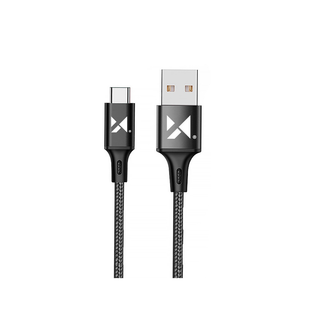 Alambre de cable fuerte en USB-CH-C CD 2.4A 2M negro