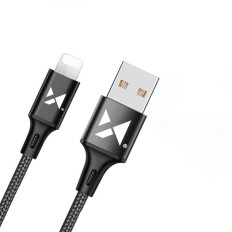 Καλώδιο καλωδίου USB iPhone Lightning 2.4a 1m Μαύρο