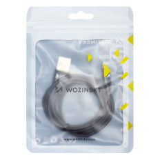 Kabeļu USB kabelis iPhone zibens 2.4a 1m melns