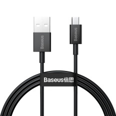 Superior kabel USB MicroUSB-kabel för snabb lastning 2A 1M Svart