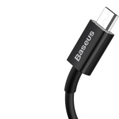 Superior kaabel USB microUSB kaabel kiire laadimise jaoks 2A 1m must