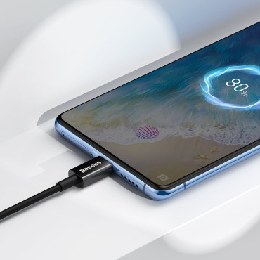 Superior kabel USB MicroUSB-kabel för snabb lastning 2A 1M Svart
