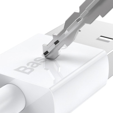 Cable superior USB USB Cable para carga rápida 2a 1m blanco