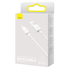 Overlegen kabel USB MicroUSB-kabel for rask lasting 2a 1m hvit